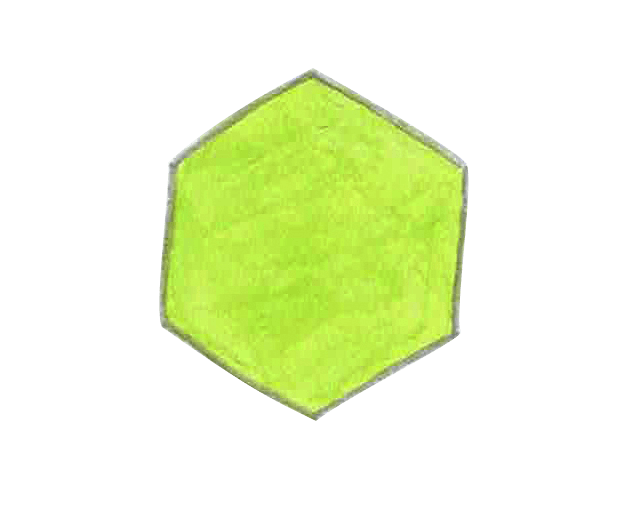 緑の六角形